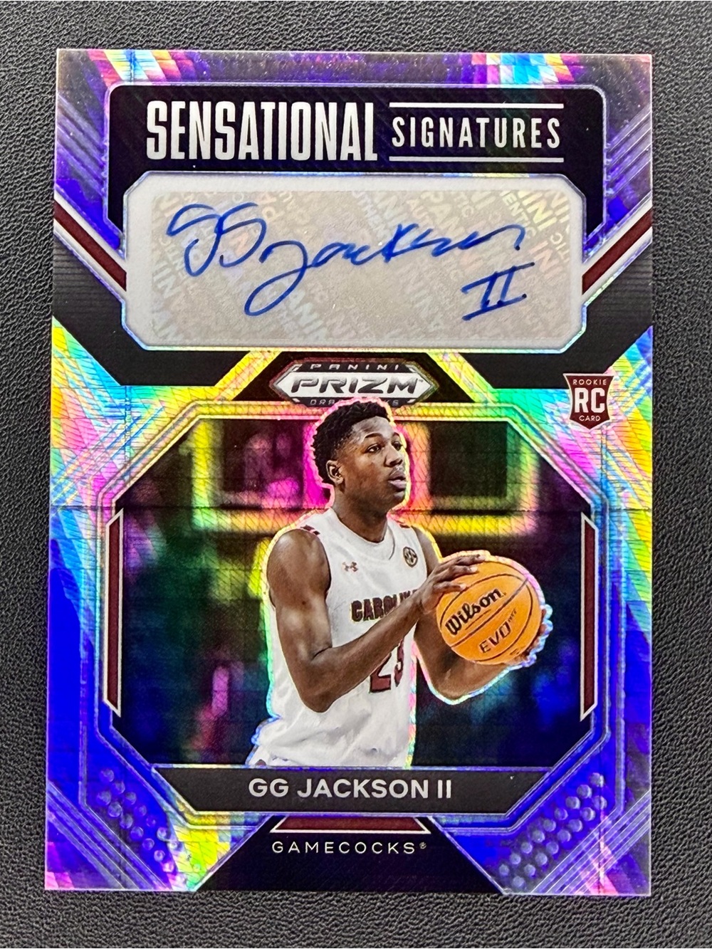 2023 Prizm Draft GG Jackson Sensational Signatures Hyper Silver Auto Rookie RC